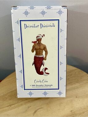December Diamonds Candy Cane Merman Drink Christmas year 2009 55-90718 Open NIB